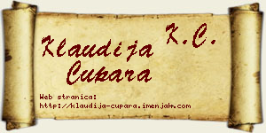 Klaudija Cupara vizit kartica